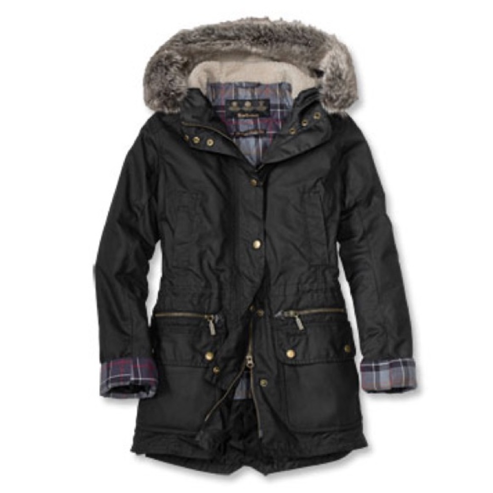 Barbour Kensall waxed Parka size 4